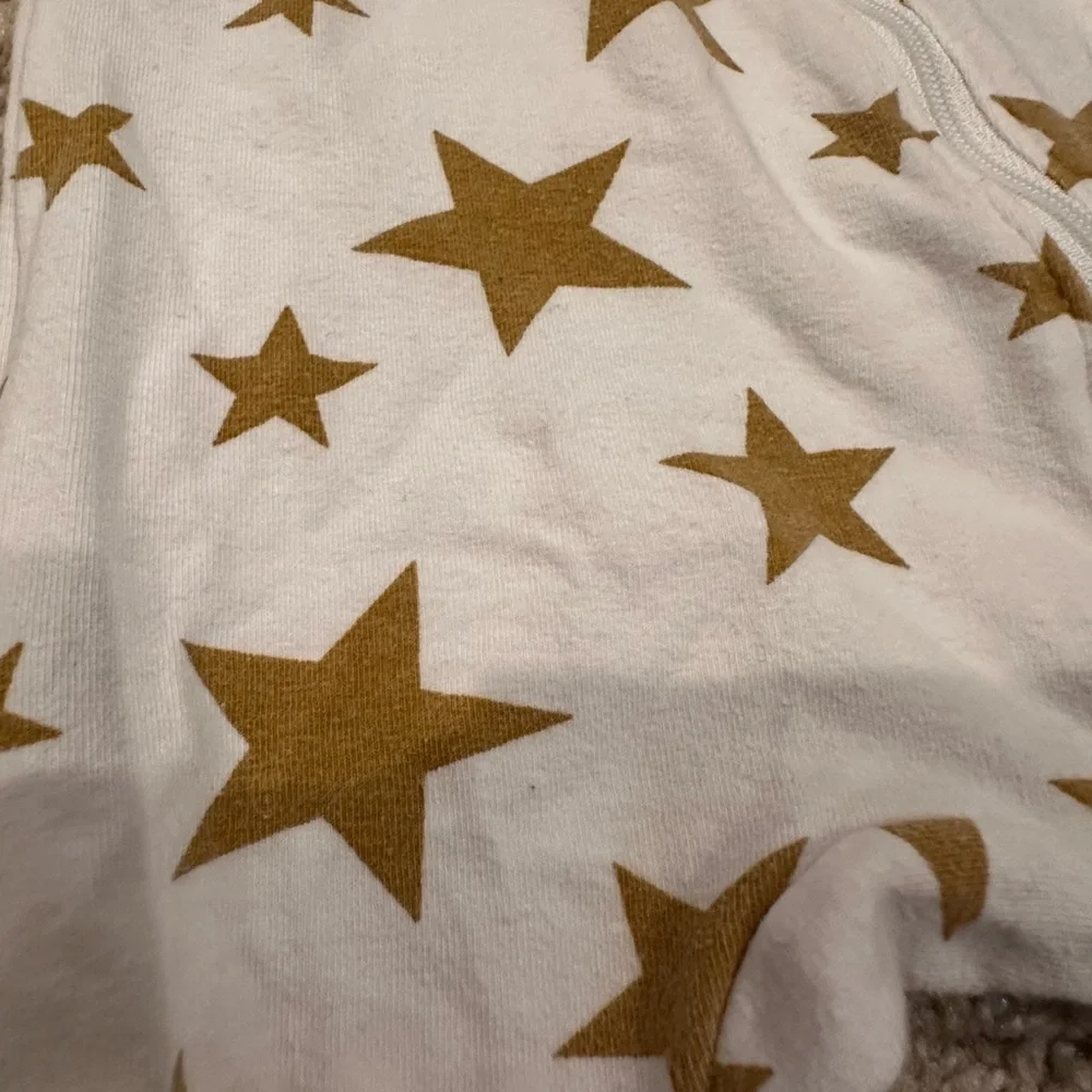 Designer- Angel Dear White and Gold Star Kids Footie